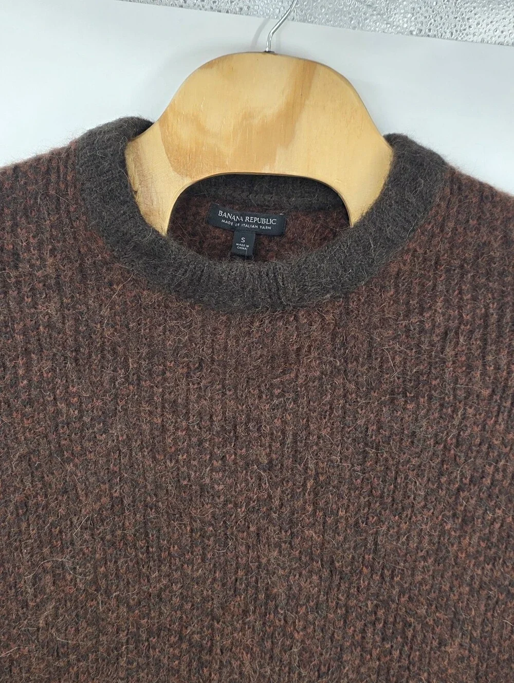 Banana Republic Alpaca Blend Brown Soft Pullover Sweater Men's Small NWOT